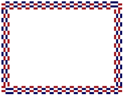 Certificate Border with red and blue boxes