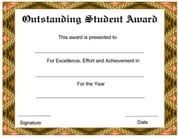 oustanding student award